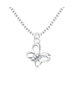 Cute Butterfly Silver Necklaces SPE-5639